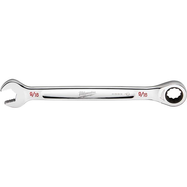 Milwaukee Tool 45-96-9218 Combination Wrench 9/16" Head Size, 0 deg Offset