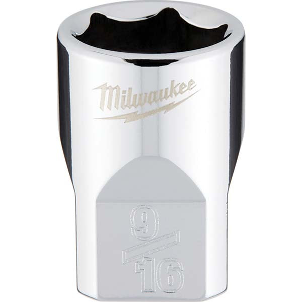Milwaukee Tool 45-34-9065 Four Flat Hand Socket 3/8 Drive, 9/16" Socket, 6 Points, Not Tether Capable