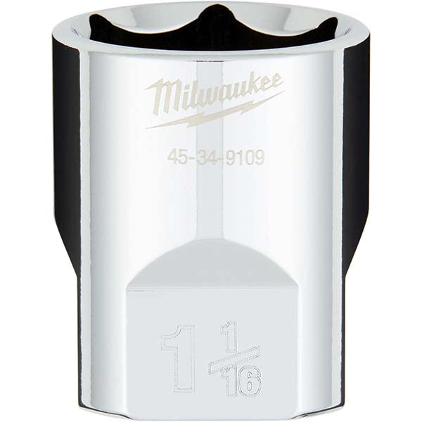 Milwaukee Tool 45-34-9109 Four Flat Hand Socket 1/2 Drive, 1-1/16" Socket, 6 Points, Not Tether Capable
