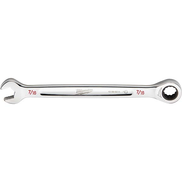 Milwaukee Tool 45-96-9214 Combination Wrench 7/16" Head Size, 0 deg Offset
