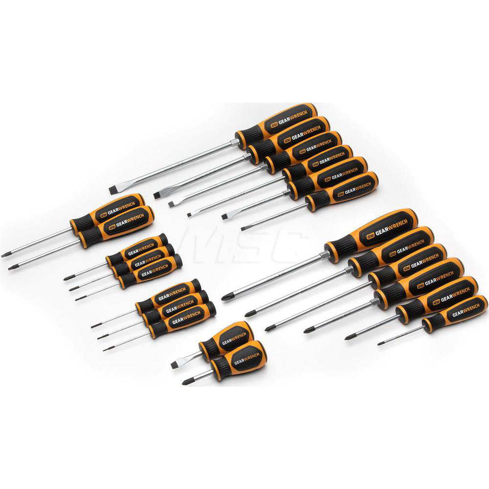 GEARWRENCH 86537 Screwdriver Set 22 Pc, Philips, Slotted, Torx & Stubby