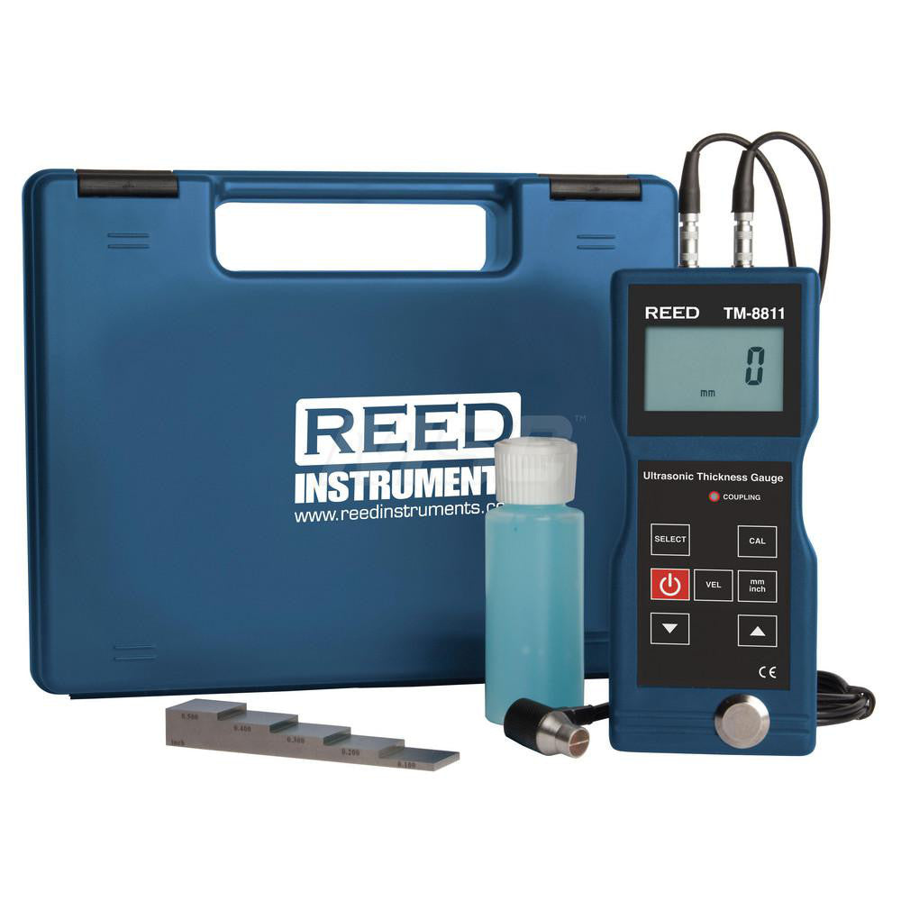 REED Instruments TM-8811-KIT Electronic Thickness Gages Minimum Measurement (mm) 1.50 Minimum Measurement (Decimal Inch) 0.0500 Maximum Measurement (Inch) 7.9000 Maximum Measurement (mm) 200 Resolution (mm) 0.1000 Resolution (Decimal Inch) 0.001 Accuracy (mm) ±(0.5% + 0