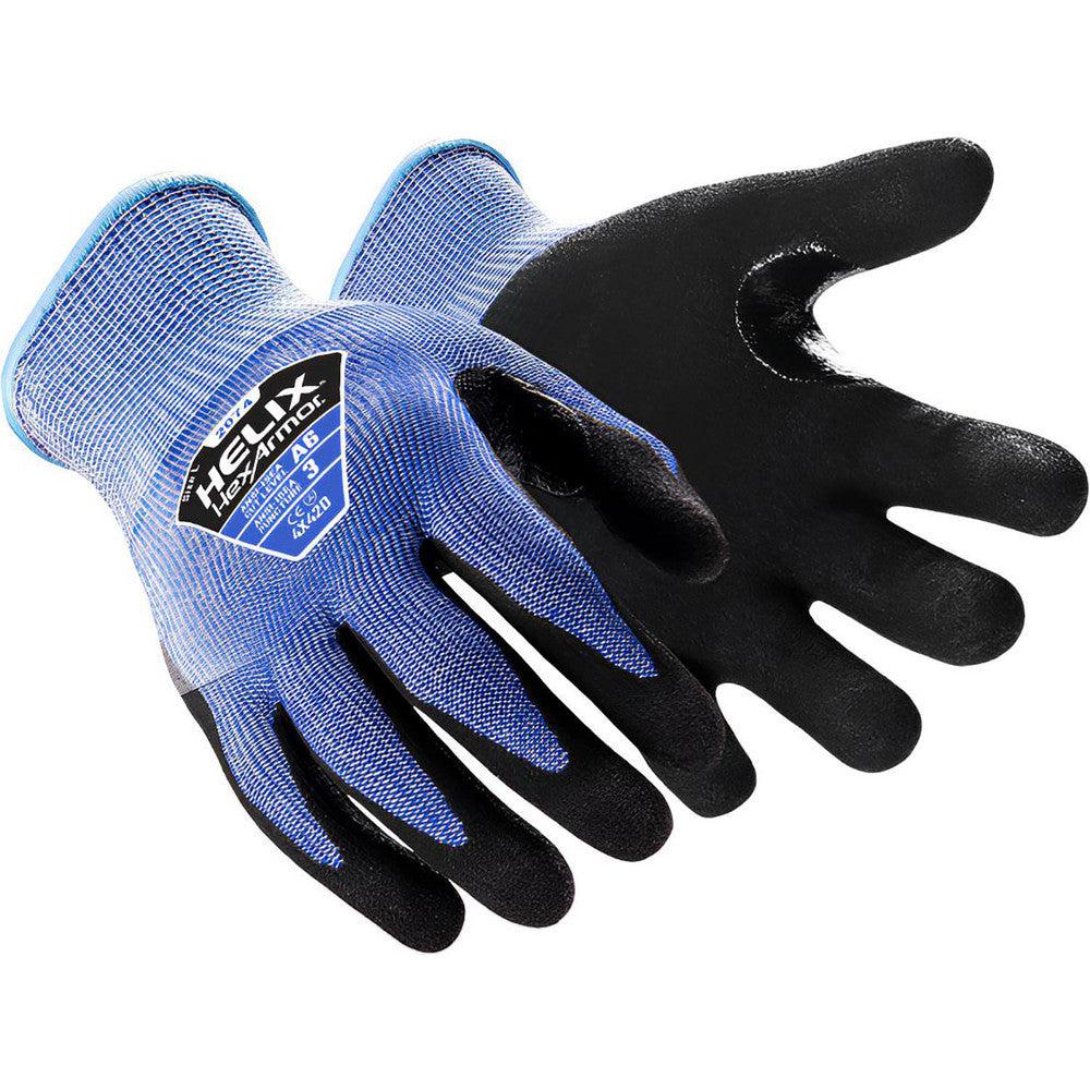 HexArmor 2074-XL (10) Cut-Resistant Gloves Size XL, ANSI Cut A6, Sandy Nitrile, Fiberglass, HPPE & Steel, Puncture 3, Abrasion Level 5