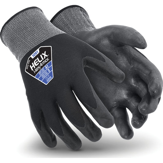 HexArmor 1091-M (8) Cut & Puncture-Resistant Gloves Size M, ANSI Cut A1, ANSI Puncture 3, Foam Nitrile, Nylon Blend