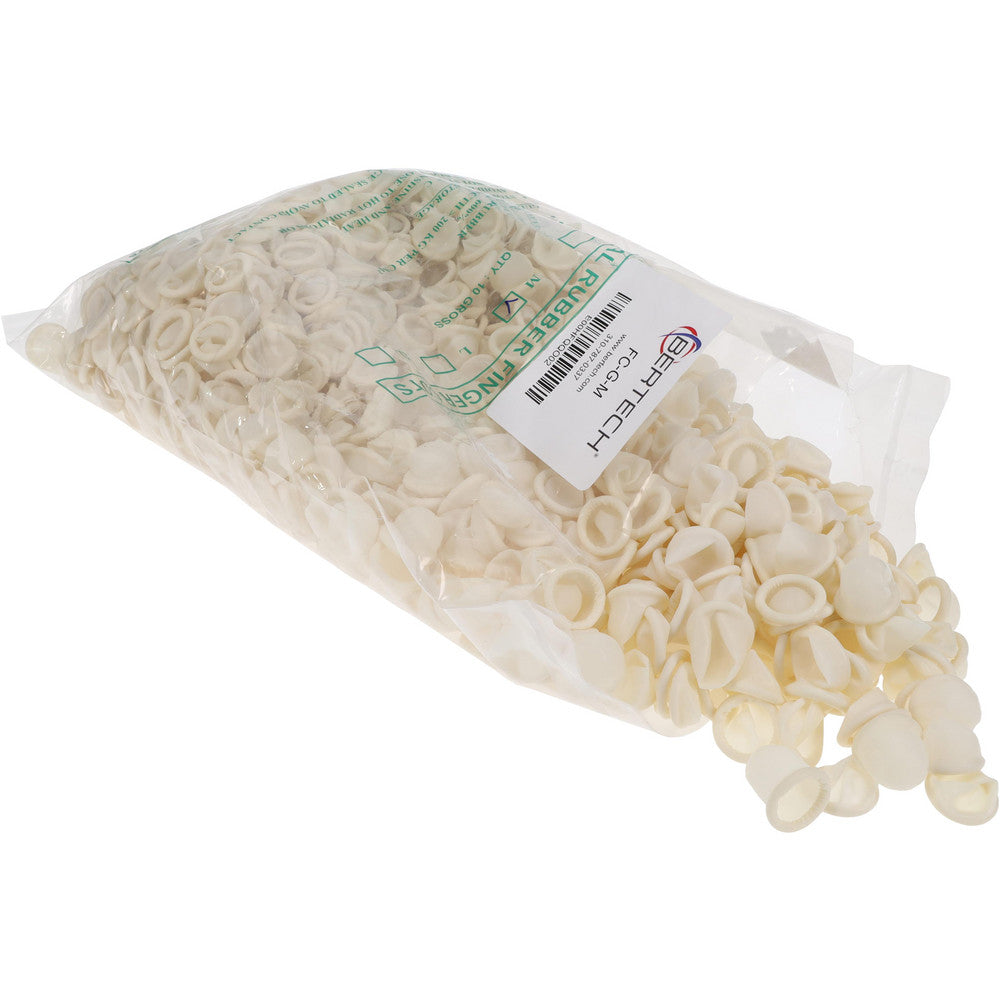 Bertech FC-G-L Finger Cots Powdered No  Material Latex  Size Large  Surface Finish Smooth  Color White  Latex Free No