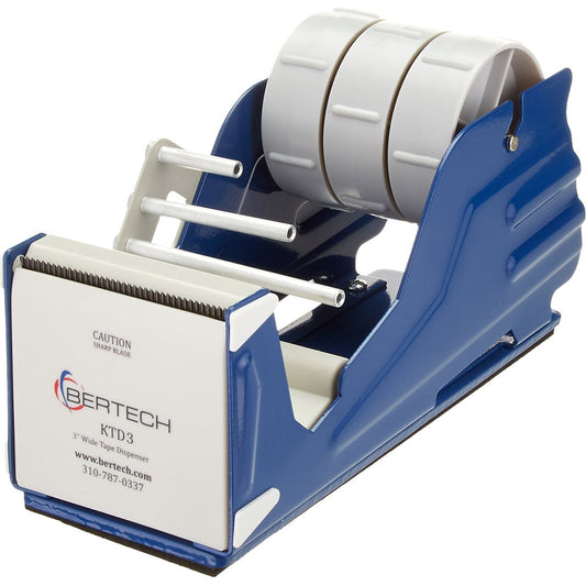 Bertech KTD3 Tabletop Tape Dispensers Style Multi-Roll  Mount Type Table Desk  Tape Core Diameter 3in  Dispenser Material Steel  Tape Width 6 in  Tape Diameter 6