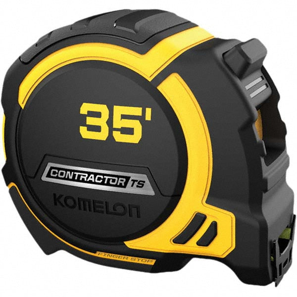 Komelon 93435 Tape Measure 35' Long, 1-1/4" Width, High-Visibility Yellow & White Blade