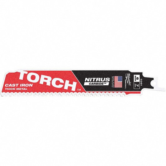 Milwaukee Tool 48-00-5361 Reciprocating Saw Blade 6" Long, Solid Carbide
