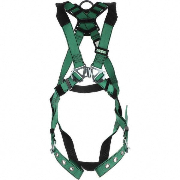 MSA 10196642 Fall Protection Harnesses 400 Lb, Vest Style, Size Standard, Polyester, Back
