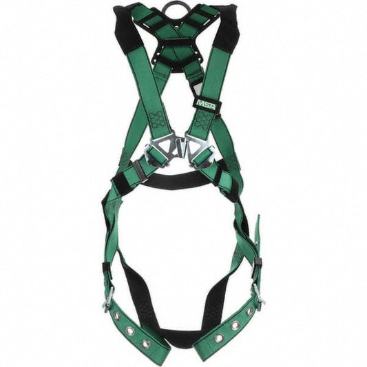 MSA 10196642 Fall Protection Harnesses 400 Lb, Vest Style, Size Standard, Polyester, Back