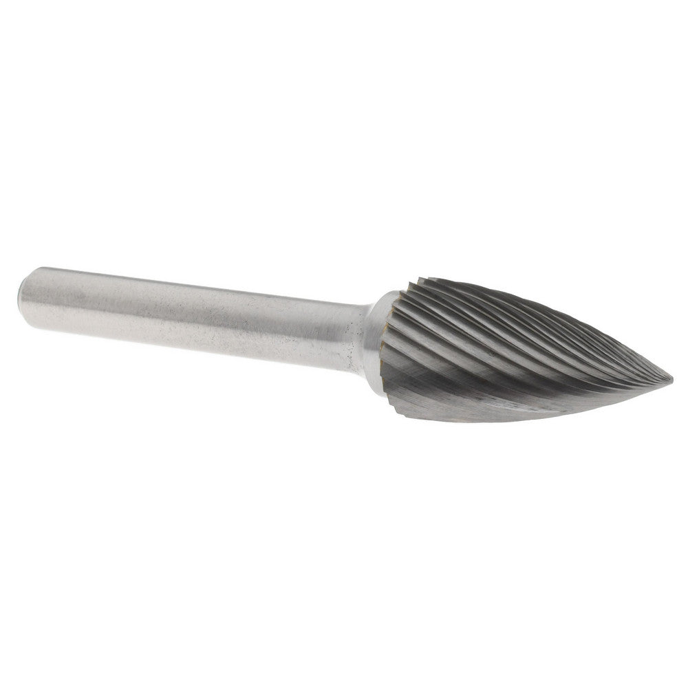 Hertel SZ20015T Abrasive Burr SG-5, 1/2" Cut Dia, Tree With Pointed End, Single Cut