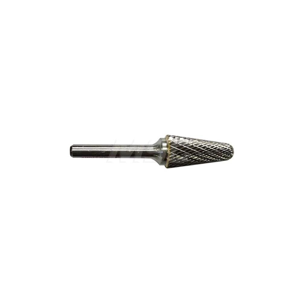 Hertel SZ0016T Abrasive Burr SL-6, 5/8" Cut Dia, Taper With Radius End, Double Cut