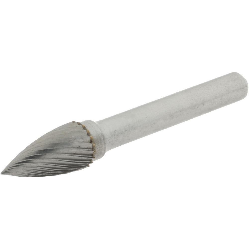 Hertel SZ20014T Abrasive Burr SG-3, 3/8" Cut Dia, Tree With Pointed End, Single Cut