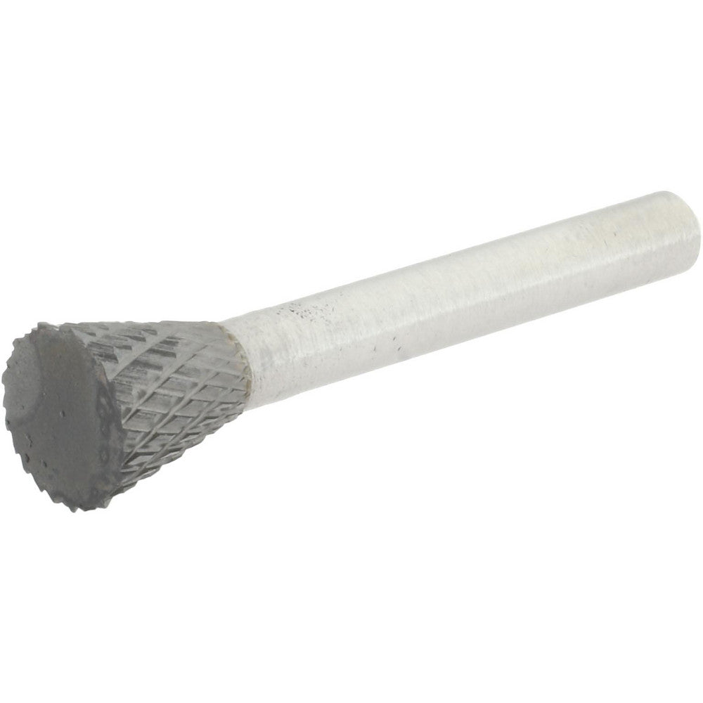 Hertel SZ002IC Abrasive Burr SN-4, 1/2" Cut Dia, Inverted Cone With Flat End, Double Cut