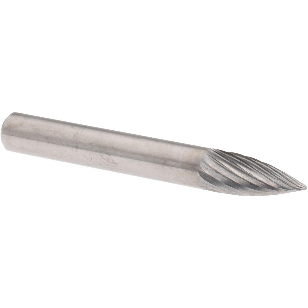 Hertel SZ20013T Abrasive Burr SG-1, 1/4" Cut Dia, Tree With Pointed End, Single Cut