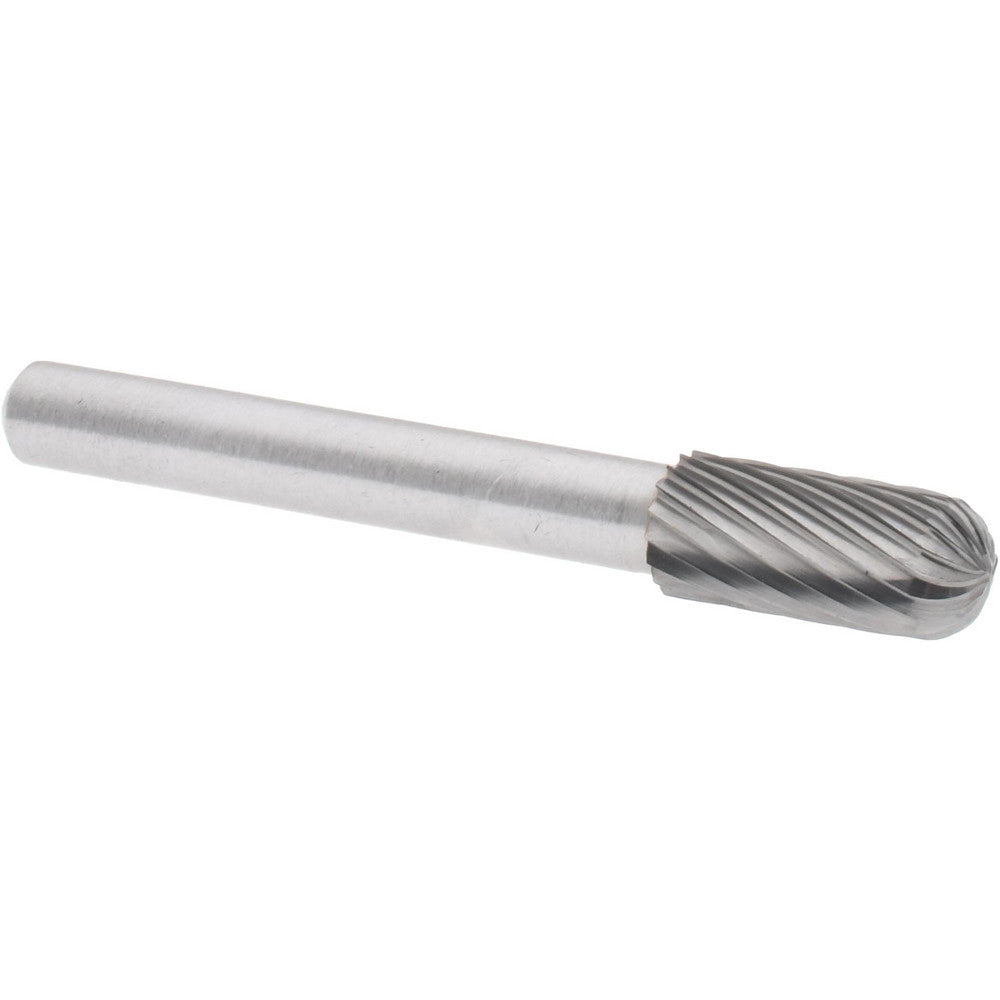 Hertel SZ0019CW Abrasive Burr SC-2, 5/16" Cut Dia, Cylinder With Radius End, Single Cut