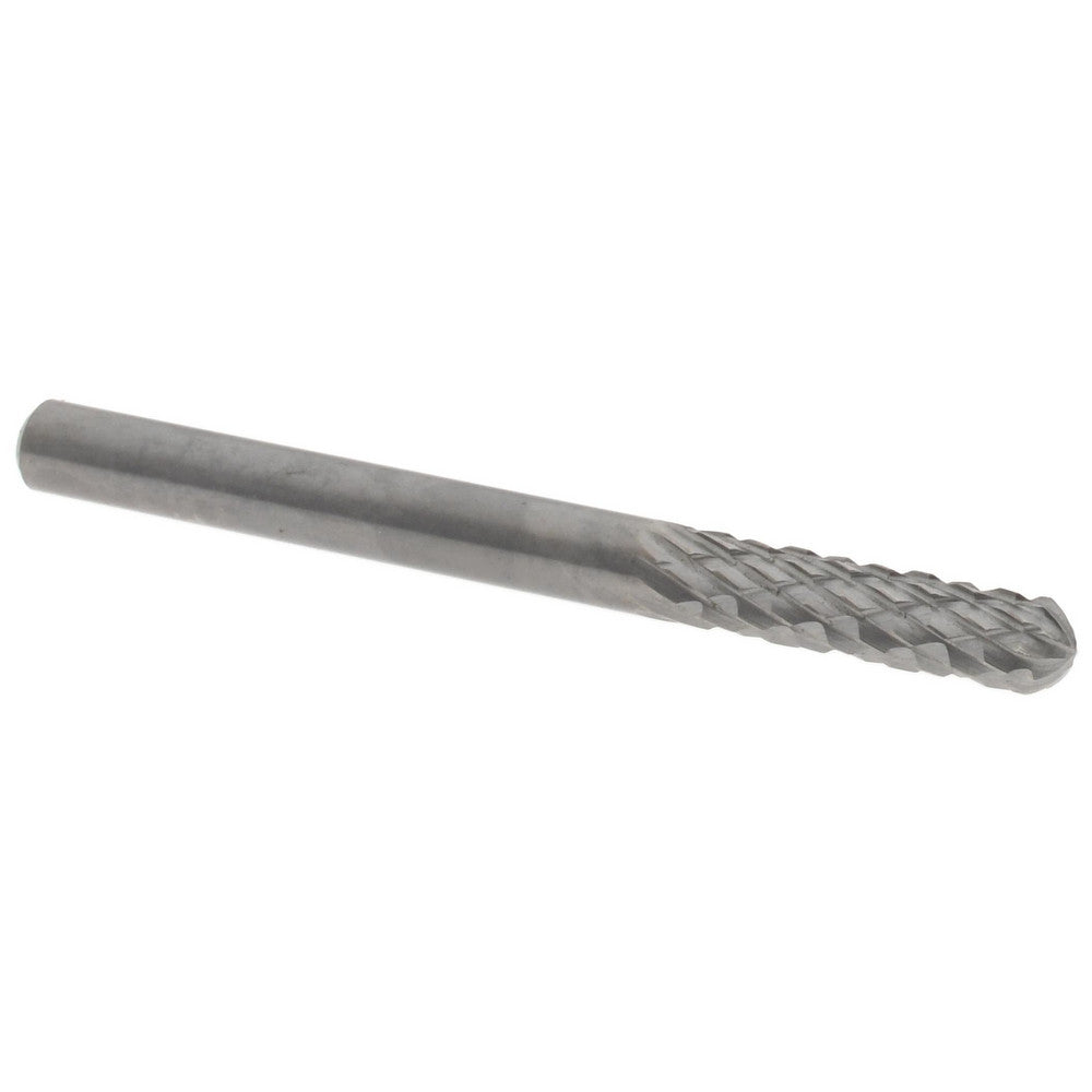 Hertel SZ0012CW Abrasive Burr SC-42, 1/8" Cut Dia, Cylinder With Radius End, Double Cut