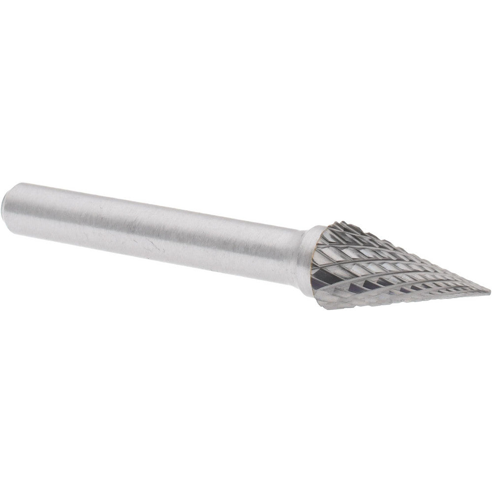 Hertel SZ20021C Abrasive Burr SM-4, 3/8" Cut Dia, Cone With Point End, Double Cut