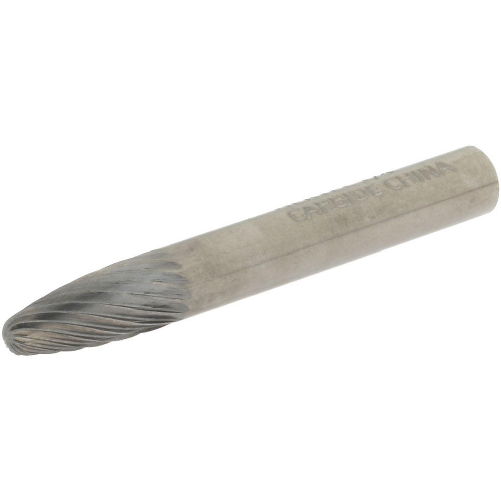 Hertel SZ0009TW Abrasive Burr SF-1, 1/4" Cut Dia, Tree With Radius End, Single Cut