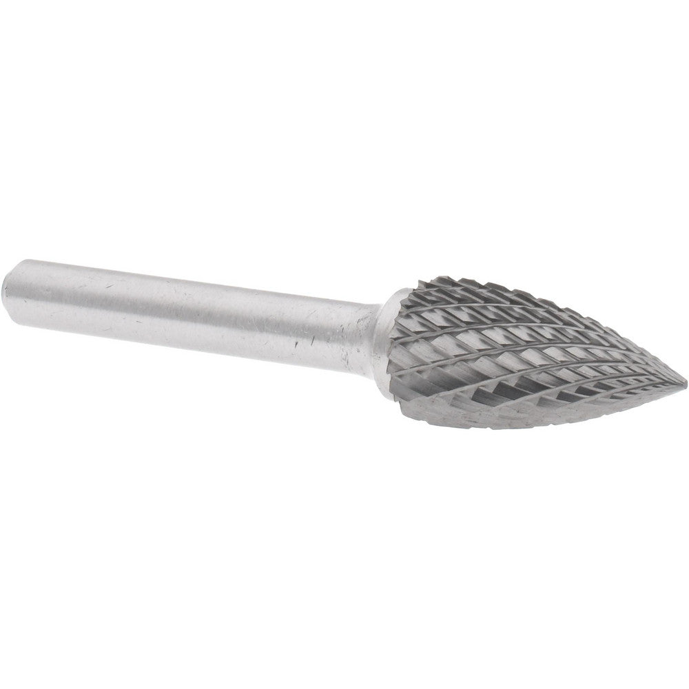 Hertel SZ20021T Abrasive Burr SG-5, 1/2" Cut Dia, Tree With Pointed End, Double Cut