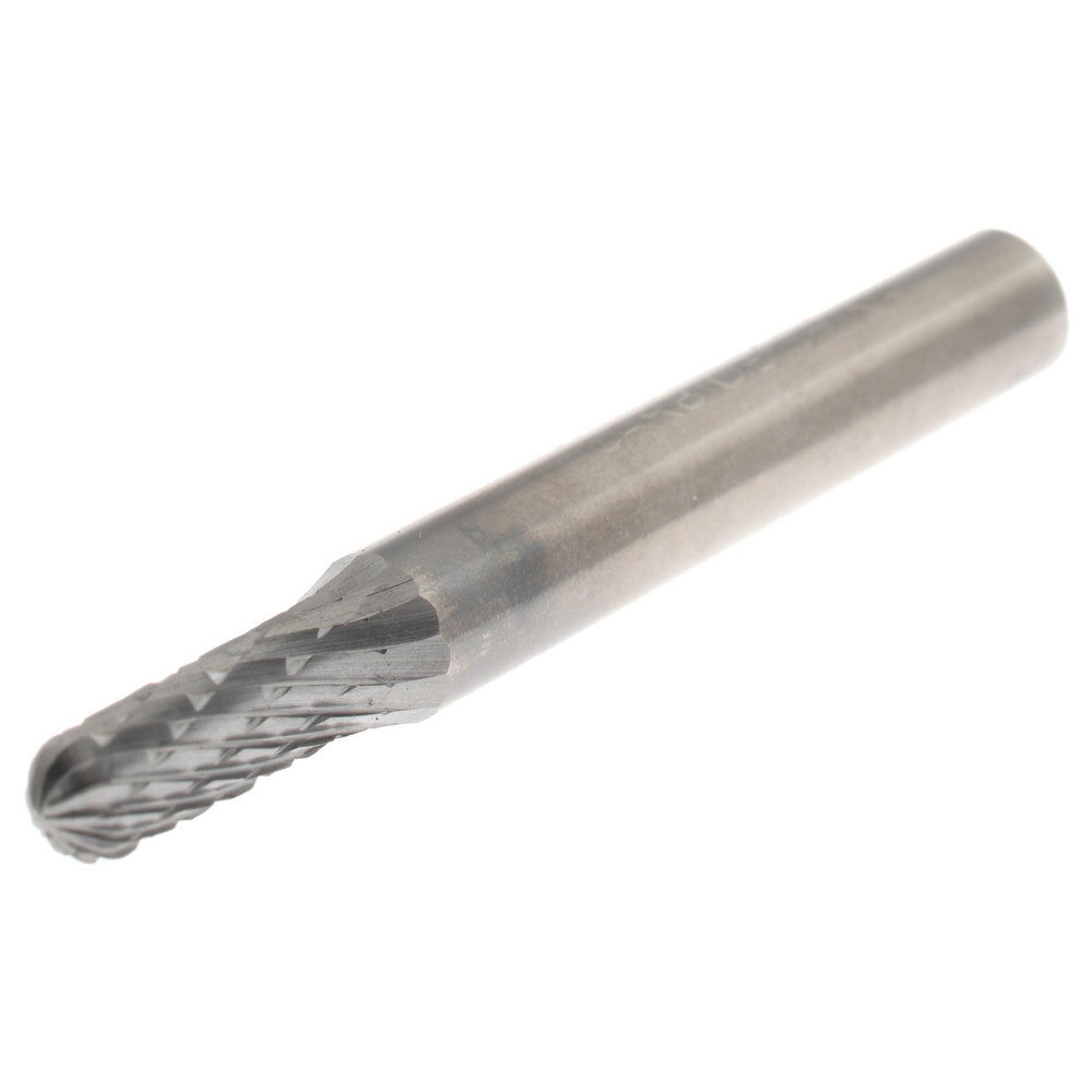 Hertel SZ0024CW Abrasive Burr SC-14, 3/16" Cut Dia, Cylinder With Radius End, Double Cut