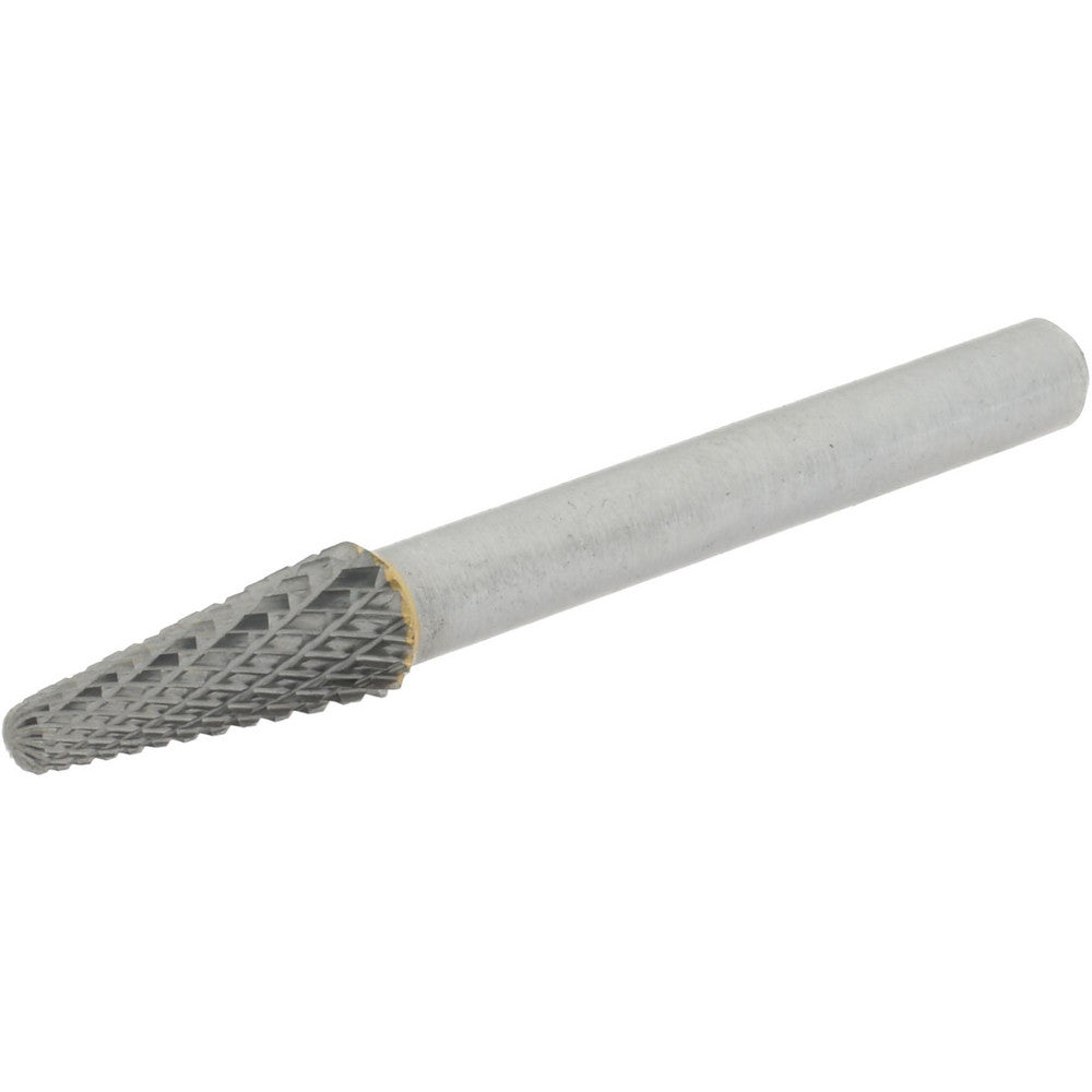 Hertel SZ0013T Abrasive Burr SL-2, 5/16" Cut Dia, Taper With Radius End, Double Cut