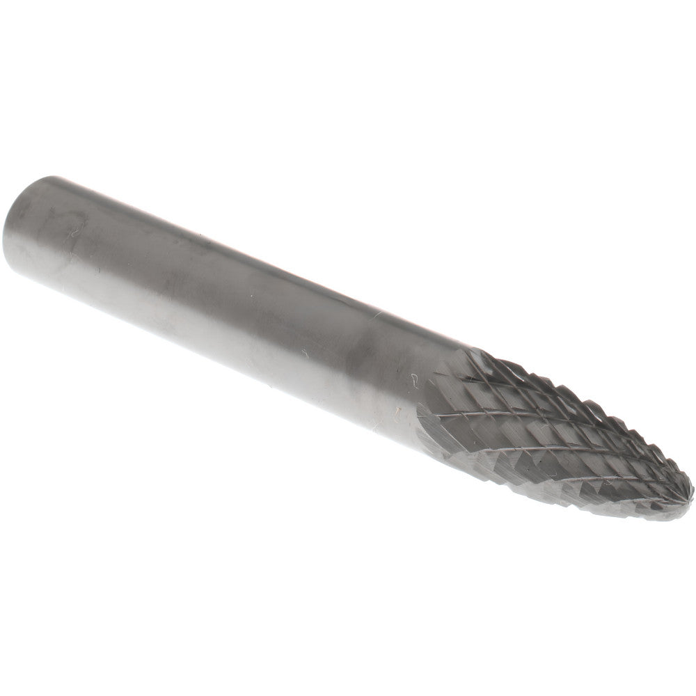 Hertel SZ0014TW Abrasive Burr SF-1, 1/4" Cut Dia, Tree With Radius End, Double Cut