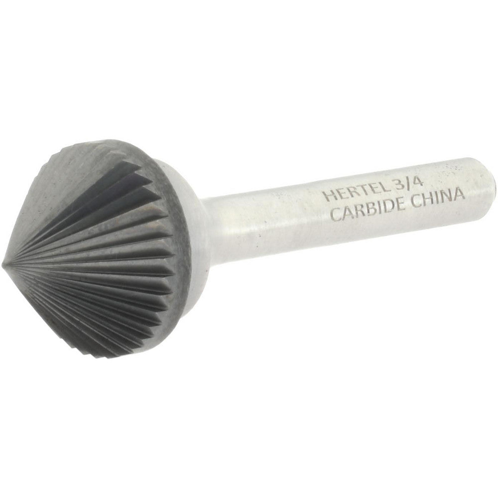 Hertel SZ20036C Abrasive Burr SK-7, 3/4" Cut Dia, Cone With Point End, Single Cut
