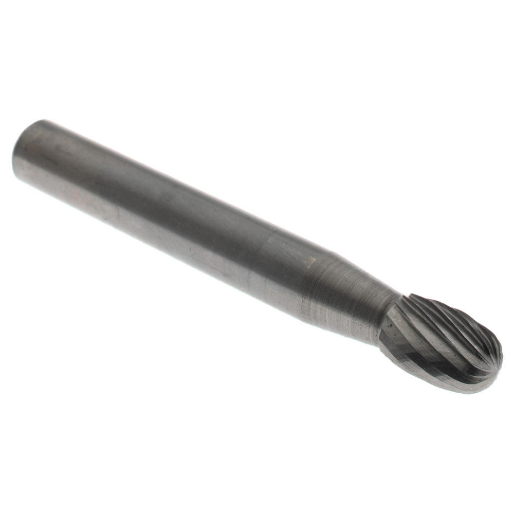 Hertel SZ0002F Abrasive Burr SH-1, 1/4" Cut Dia, Flame, Single Cut
