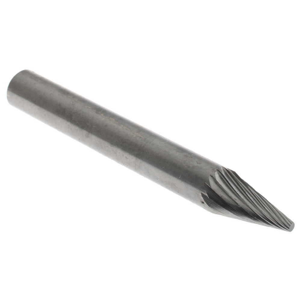Hertel SZ20012C Abrasive Burr SM-1, 1/4" Cut Dia, Cone With Point End, Single Cut