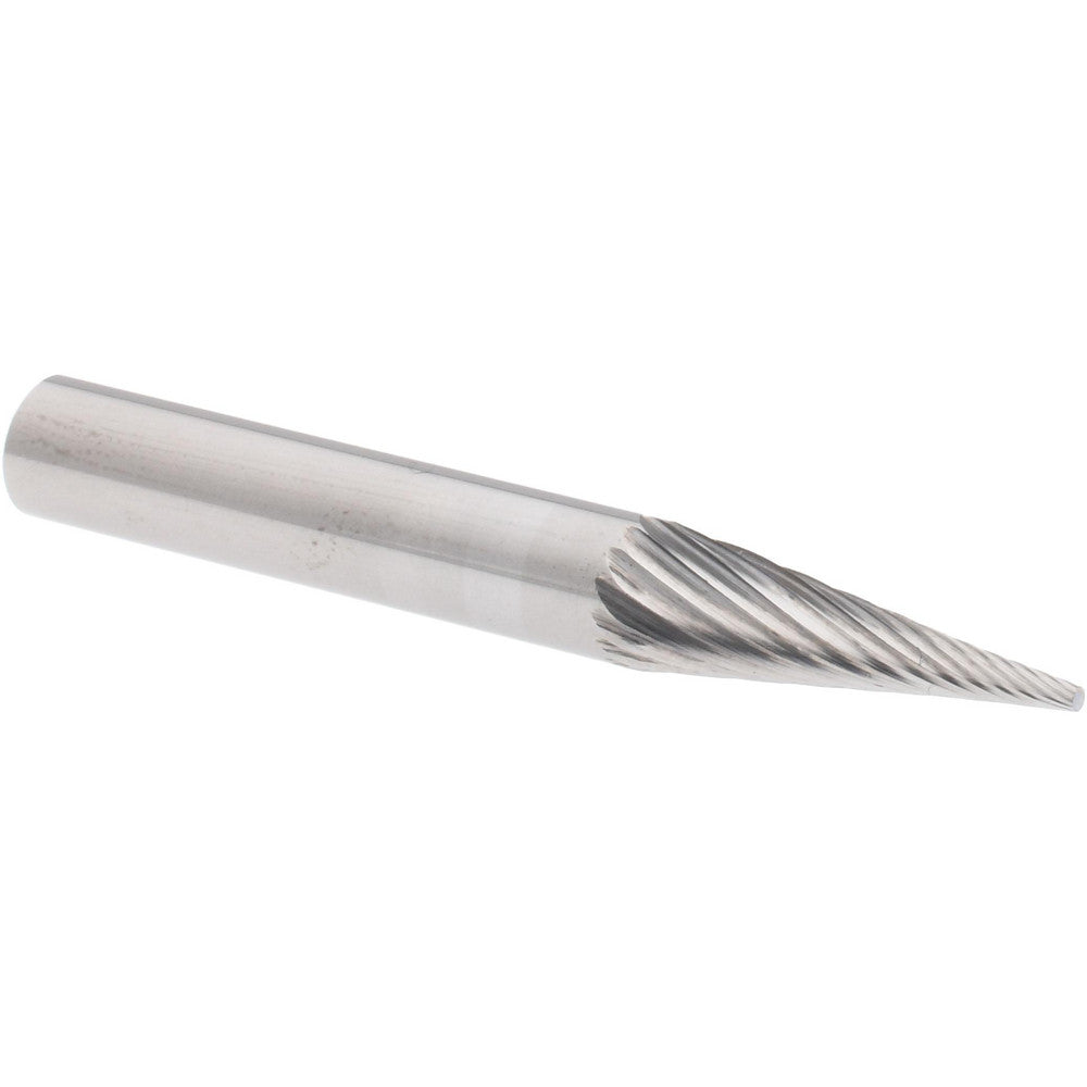 Hertel SZ20013C Abrasive Burr SM-2, 1/4" Cut Dia, Cone With Point End, Single Cut