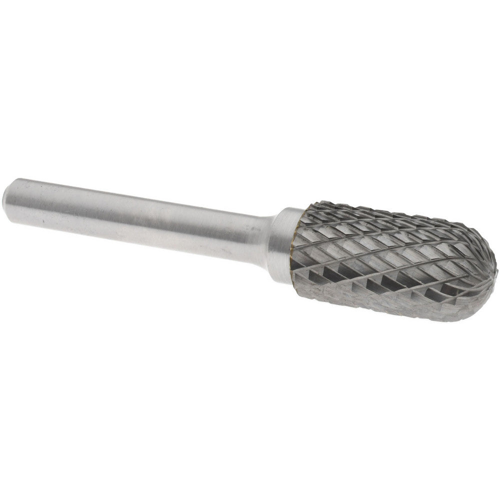 Hertel SZ0029CW Abrasive Burr SC-5, 1/2" Cut Dia, Cylinder With Radius End, Double Cut