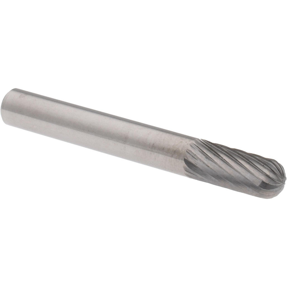 Hertel SZ0018CW Abrasive Burr SC-1, 1/4" Cut Dia, Cylinder With Radius End, Single Cut