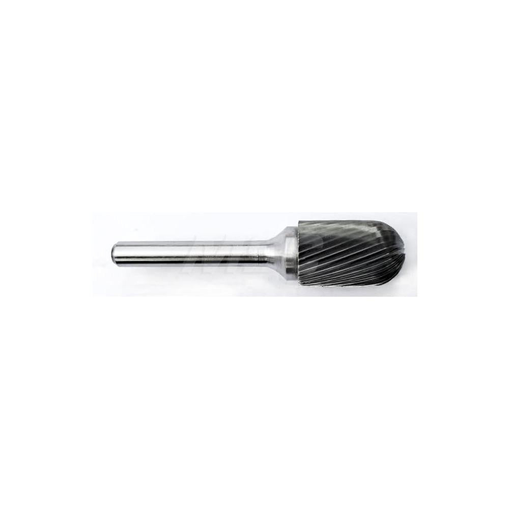 Hertel SZ0021CW Abrasive Burr SC-5, 1/2" Cut Dia, Cylinder With Radius End, Single Cut