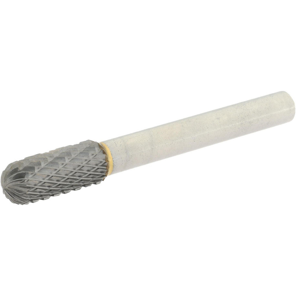 Hertel SZ0026CW Abrasive Burr SC-2, 5/16" Cut Dia, Cylinder With Radius End, Double Cut