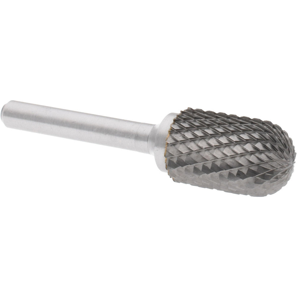Hertel SZ0030CW Abrasive Burr SC-6, 5/8" Cut Dia, Cylinder With Radius End, Double Cut