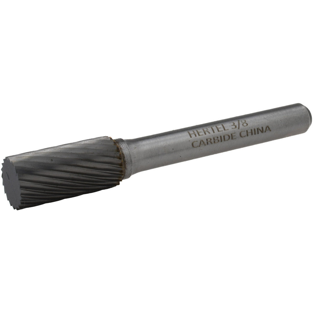 Hertel SZ0022C Abrasive Burr SA-3, 3/8" Cut Dia, Cylinder With Flat End, Single Cut