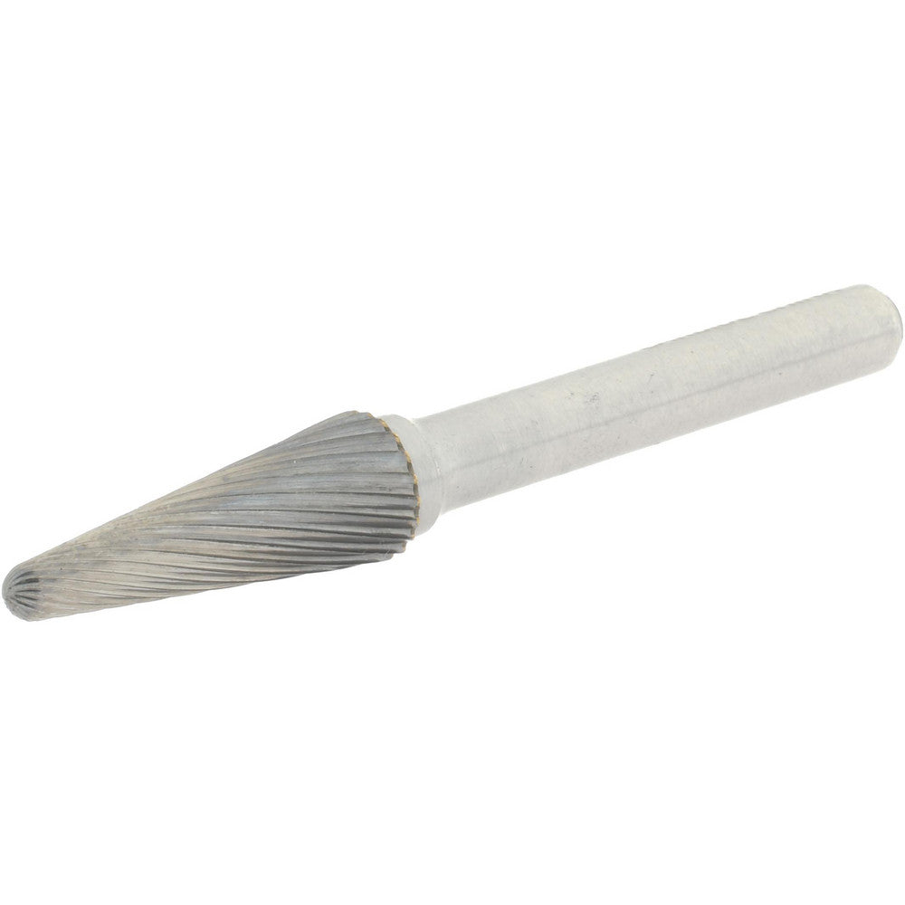 Hertel SZ0010T Abrasive Burr SL-3, 3/8" Cut Dia, Taper With Radius End, Single Cut