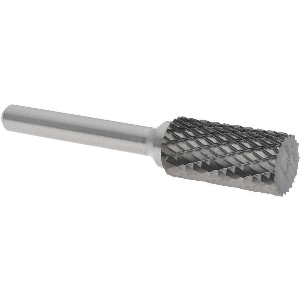 Hertel SZ0032C Abrasive Burr SA-5, 1/2" Cut Dia, Cylinder With Flat End, Double Cut