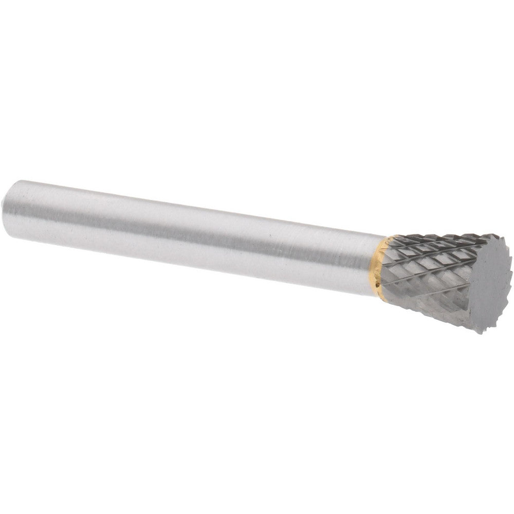 Hertel SZ001IC Abrasive Burr SN-2, 3/8" Cut Dia, Inverted Cone With Flat End, Double Cut