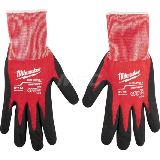 Milwaukee Tool 48-22-8901 Cut, Puncture & Abrasive-Resistant Gloves Size M, ANSI Cut A1, ANSI Puncture 0, Nitrile, Nylon