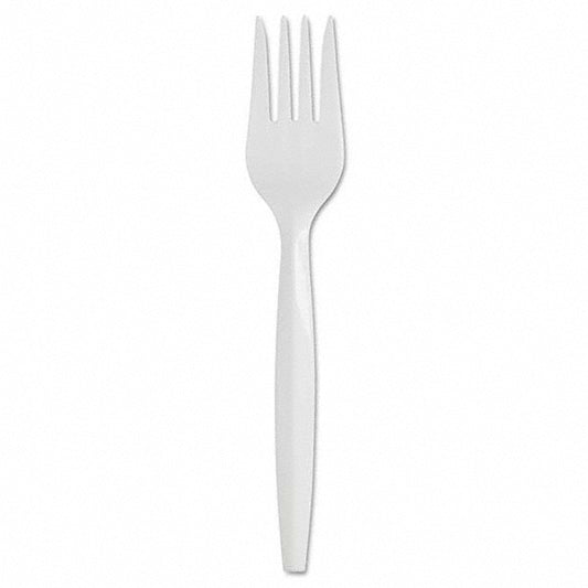 Dixie DXESSF21P SmartStock Plastic Cutlery Refill, 5.8in, Fork, White, 40/Pack, 24 Packs/Case