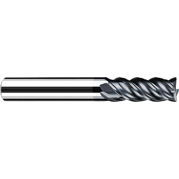 Fraisa P15845188 Corner Radius End Mill 1/8" Dia, 5/16" LOC, 0.0100" Radius, 4 Flute, Solid Carbide