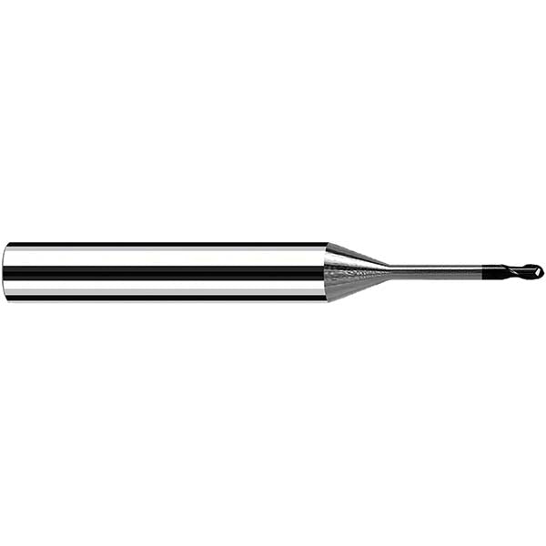 Fraisa B6068040 Ball End Mill 0.40 mm Dia, 0.40 mm LOC, 2 Flute, Solid Carbide
