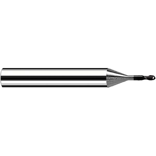 Fraisa B6064020 Ball End Mill 0.20 mm Dia, 0.20 mm LOC, 2 Flute, Solid Carbide