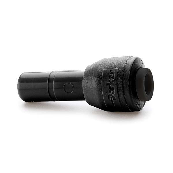 Parker FB6RD8-HBLK Push-To-Connect Tube Fitting Plug-In Reducer, 1/2" ID x 3/8" OD