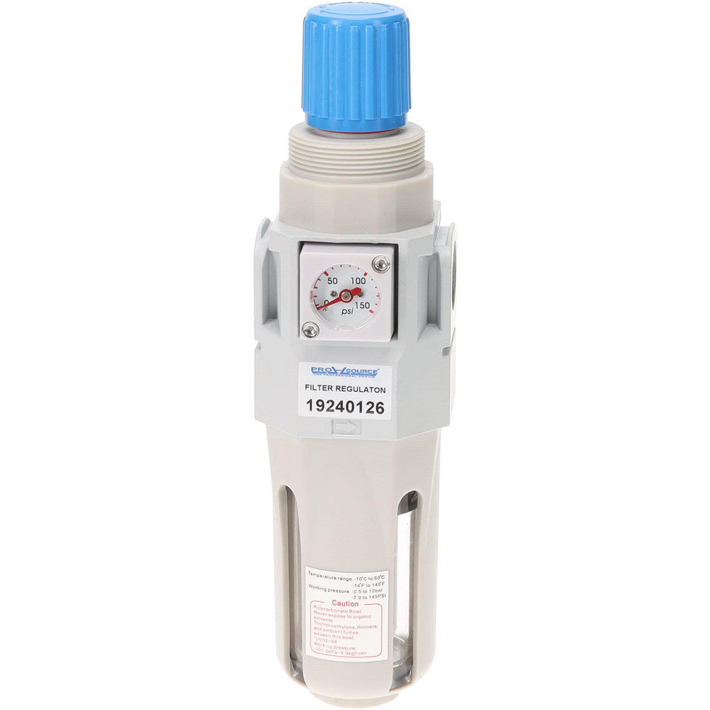 Pro-Source NUFR-04N FRL Combination Unit 1/2 NPT, Standard with Pressure Gauge