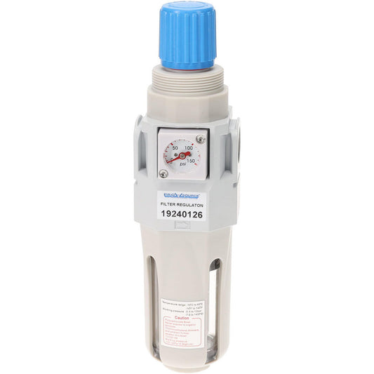 Pro-Source NUFR-04N FRL Combination Unit 1/2 NPT, Standard with Pressure Gauge