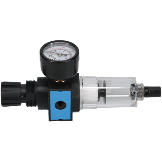Pro-Source FR500A-01N FRL Combination Unit 1/8 NPT, Miniature with Pressure Gauge