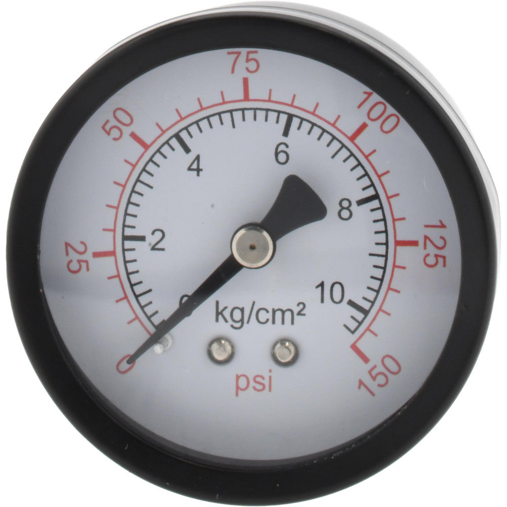 Pro-Source KUX0000031 FRL Pressure Gauge Steel, 1/4" Port, Use with Intermediate, Standard & Heavy-Duty Regulator